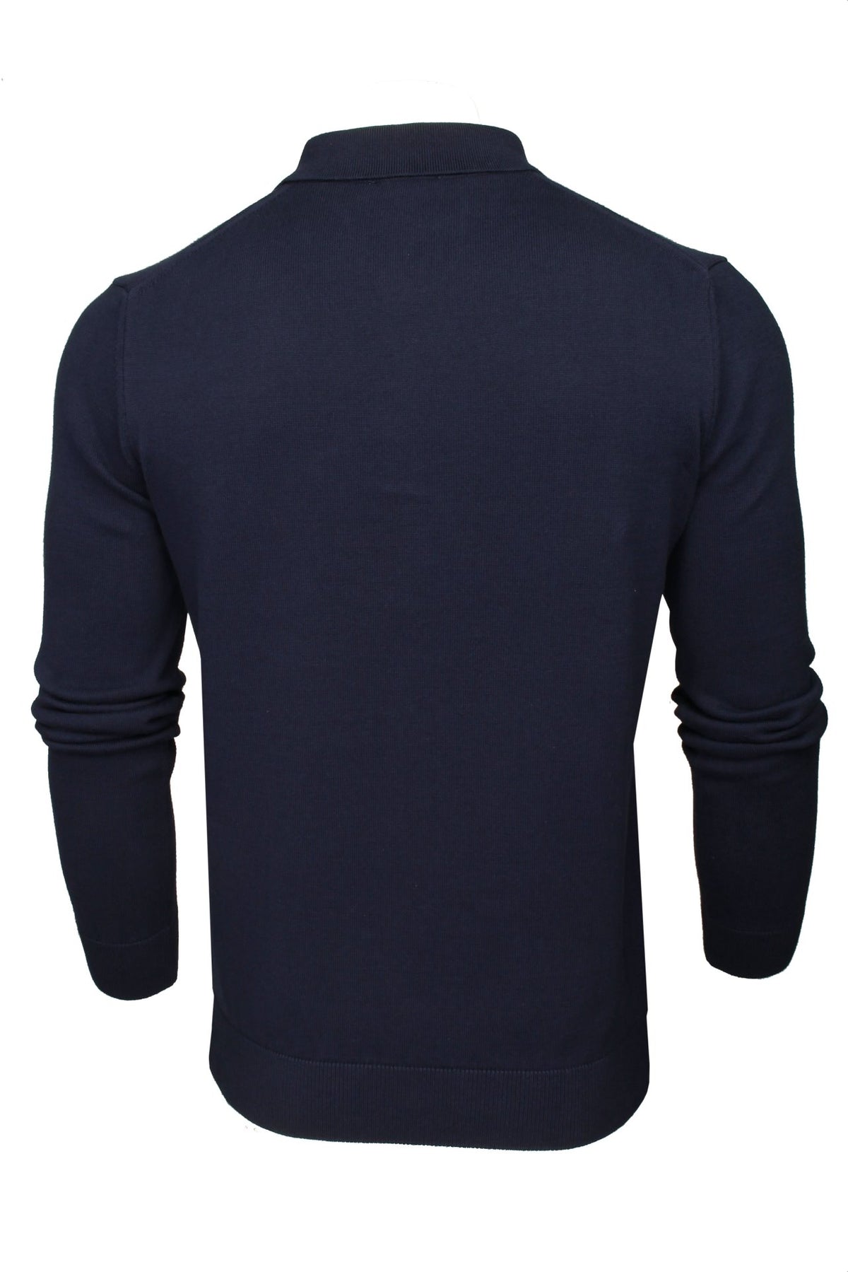 Xact Mens Knitted Long Sleeved Knitted Polo Shirt, 100% Cotton-3