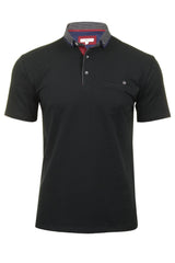 Xact Mens Short Sleeved Polo Shirt, Button Down Contrast Collar, Slim Fit-Main Image