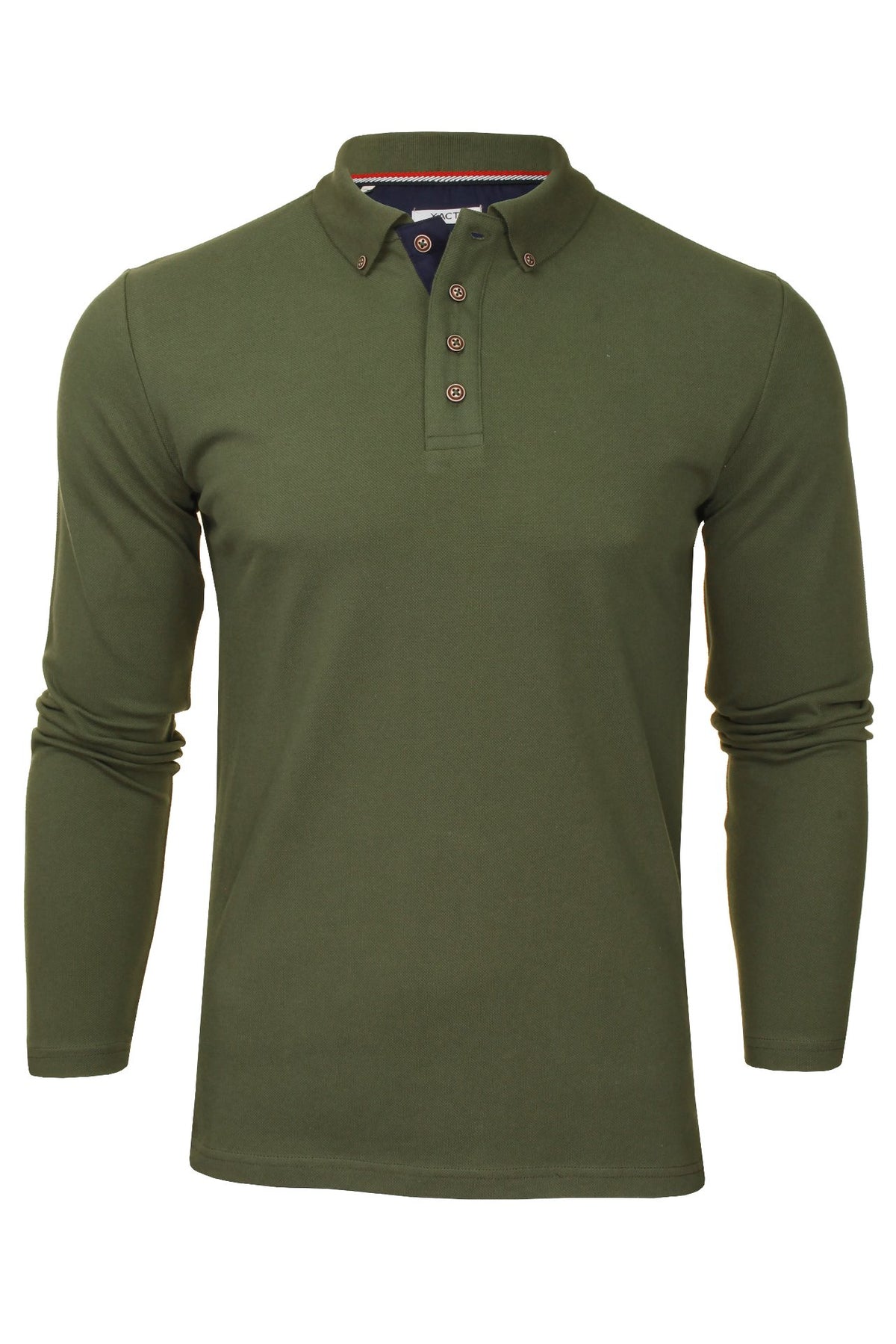 Xact Men's Long-Sleeved Polo T-Shirt, 100% Cotton Pique, Slim Fit-Main Image