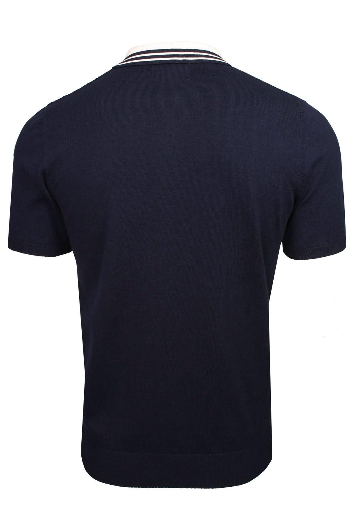 Xact Men's Zip Neck Knitted Polo Shirt, 100% Cotton, Short Sleeved, Regular Fit-3