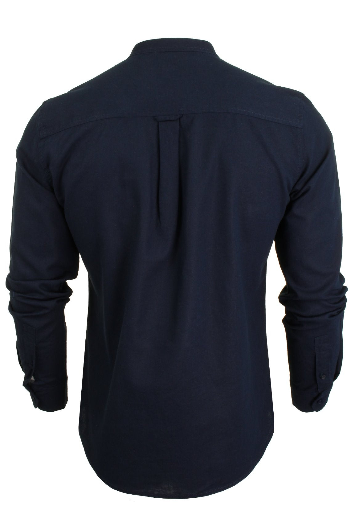 Xact Long Sleeved Linen Grandad Nehru Shirt-3