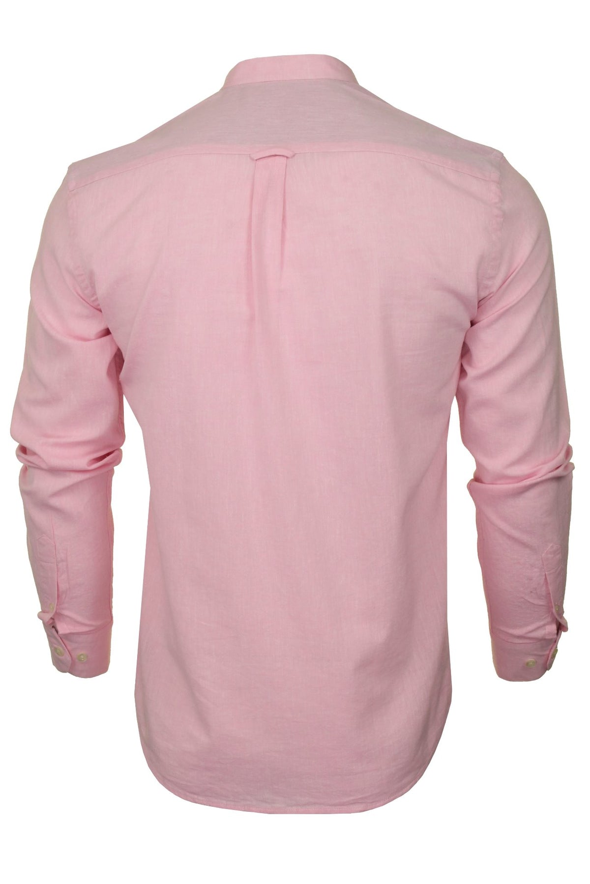 Xact Long Sleeved Linen Grandad Nehru Shirt-3