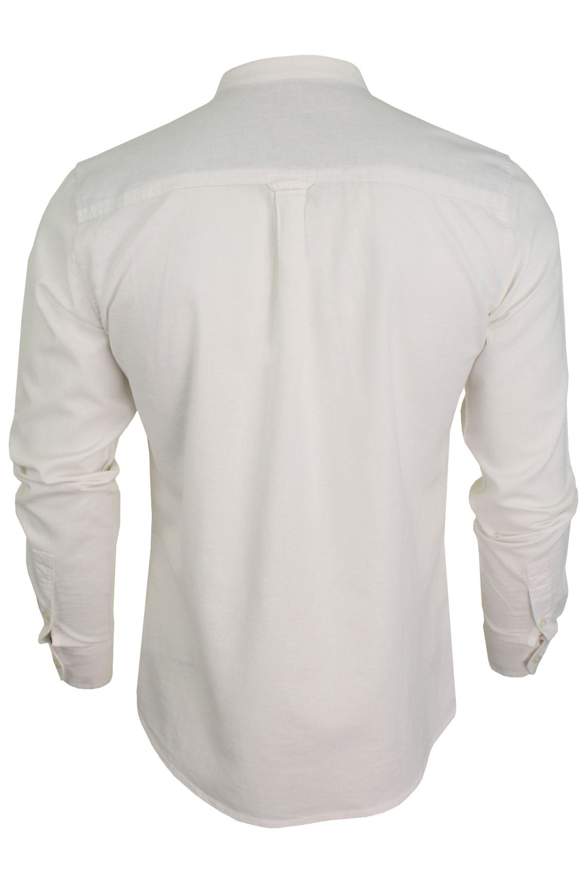 Xact Long Sleeved Linen Grandad Nehru Shirt-3