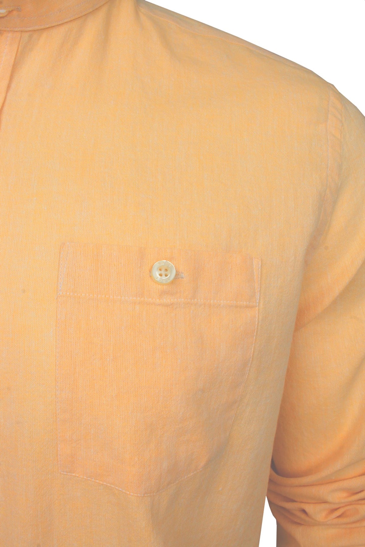 Xact Long Sleeved Linen Grandad Nehru Shirt-2