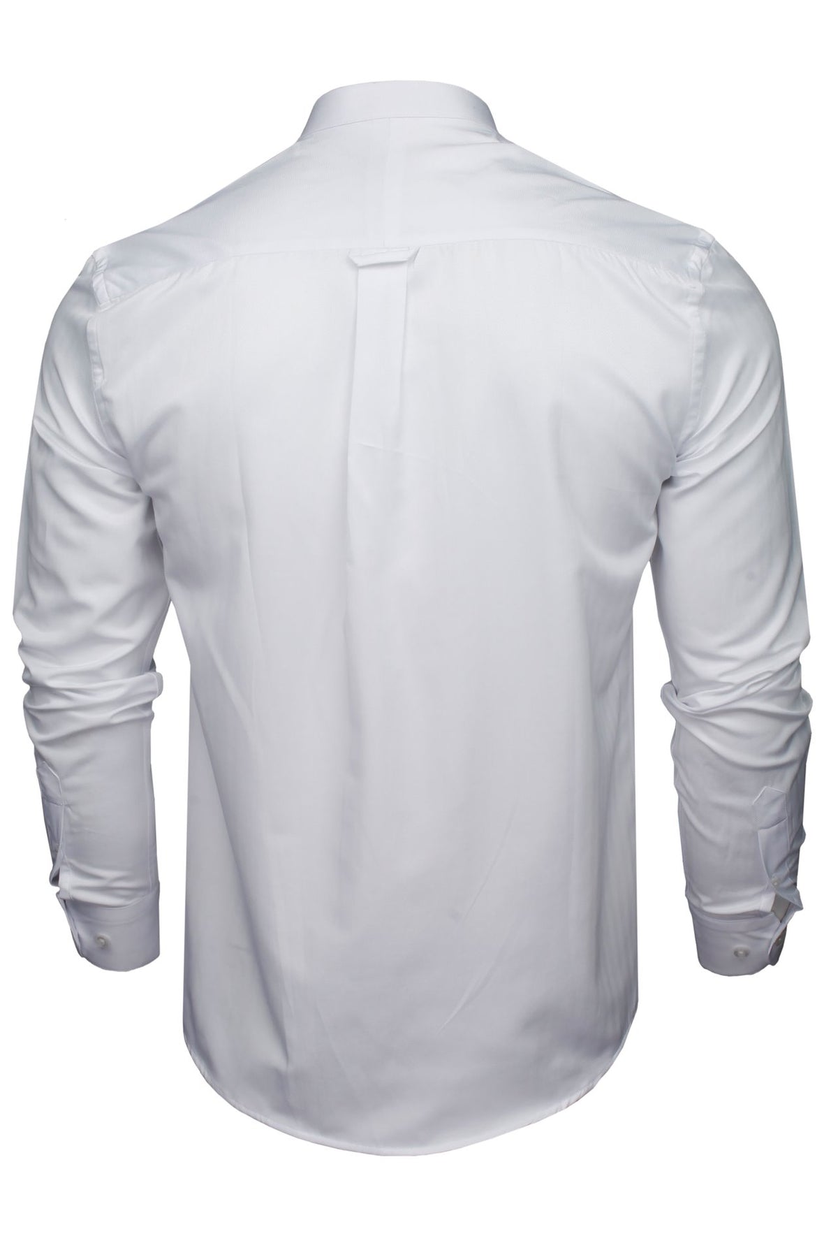 Xact Men's Herringbone Grandad/ Band Collar Shirt, Long Sleeved, Regular Fit-3