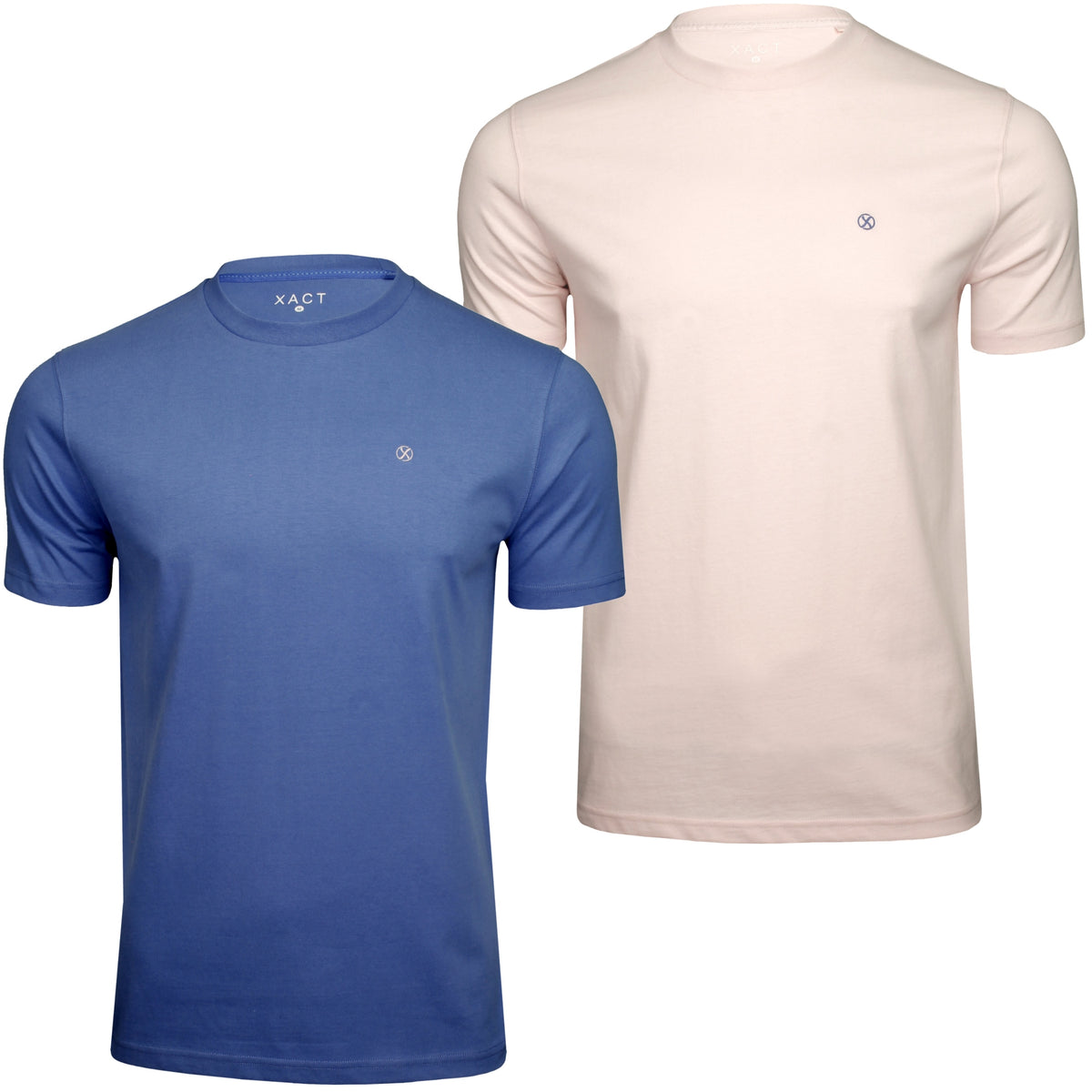 Xact Men's 2-Pack Premium Crew Neck T-Shirt, 200 GSM, 100% Cotton, Soft Touch Peached Finish, Short Sleeve-Main Image