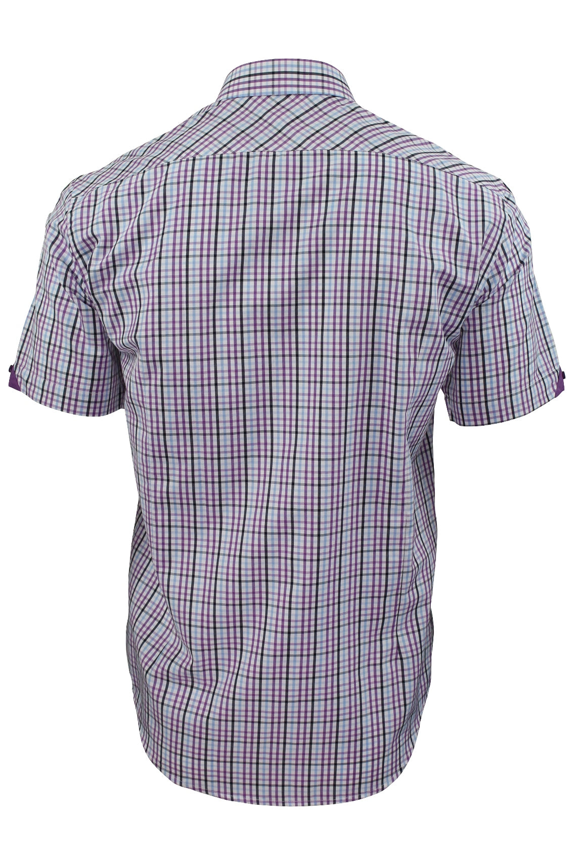 Xact Mens Check Shirt Short Sleeves-3