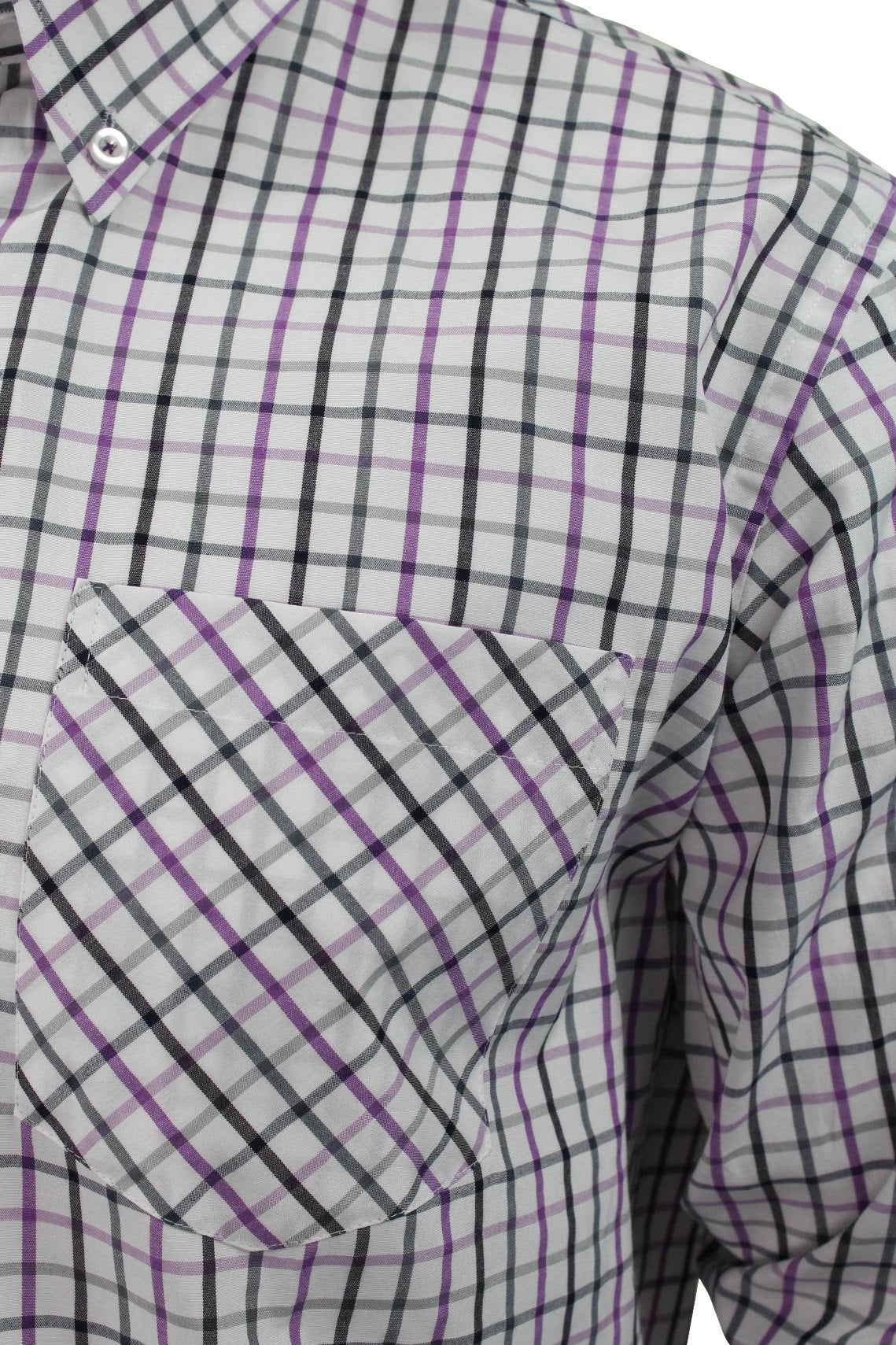 Mens Long Sleeved Check Shirt by Xact Clothing-2