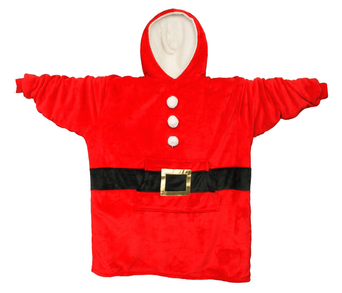 Xact Christmas/ Xmas Adults Hoodie Winter Wearable Blanket - Sherpa Fleece Lined Hood & Body-2