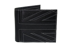 Xact Mens Leather Union Jack Wallet with Coin Pocket (619 - Black/ White)-Main Image