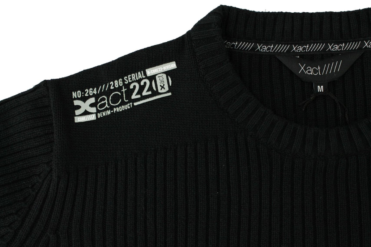 Xact Men's Ribbed Crew Neck Cotton Jumper-2