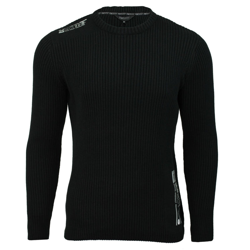Xact Men's Ribbed Crew Neck Cotton Jumper-2