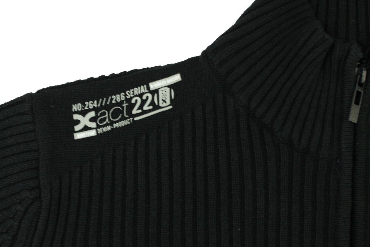 Mens Jumper by Xact Clothing Ribbed Long Sleeved-2