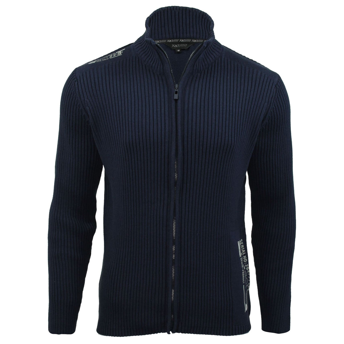 Mens Jumper by Xact Clothing Ribbed Long Sleeved-Main Image
