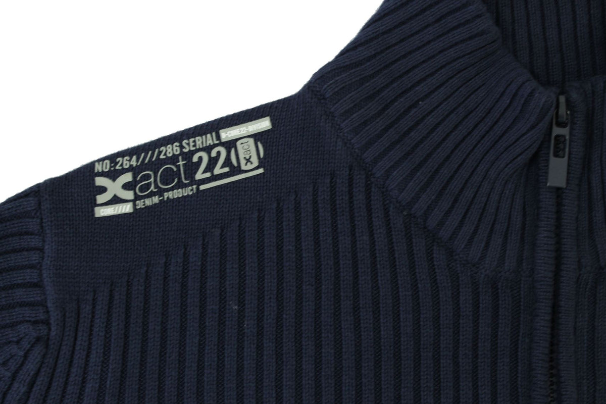 Mens Jumper by Xact Clothing Ribbed Long Sleeved-3
