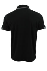 Mens Polo Shirt Xact Clothing Cotton Rich Gingham Collar & Trims Stretch Lycra-4