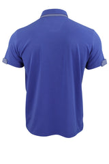 Mens Polo Shirt Xact Clothing Cotton Rich Gingham Collar & Trims Stretch Lycra-3