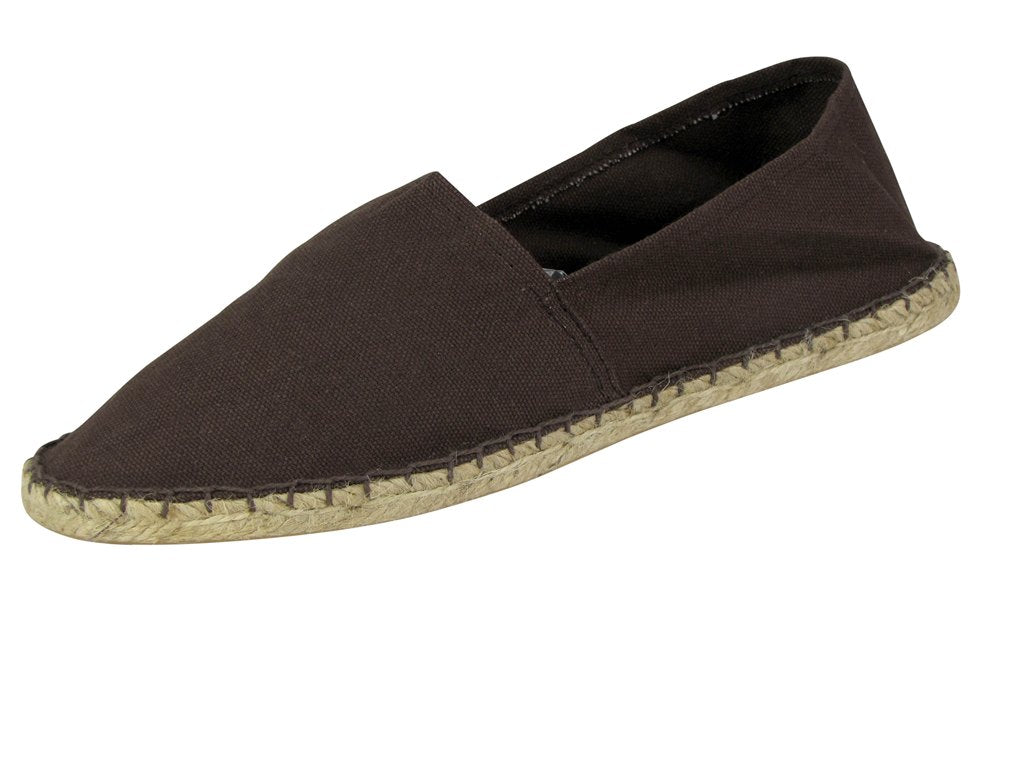 Mens Canvas Espadrilles/ Plimsoll Pumps Brown-Main Image