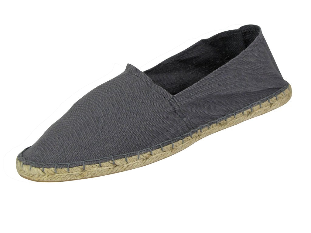 Mens Canvas Espadrilles/ Plimsoll Pumps Charcoal-Main Image