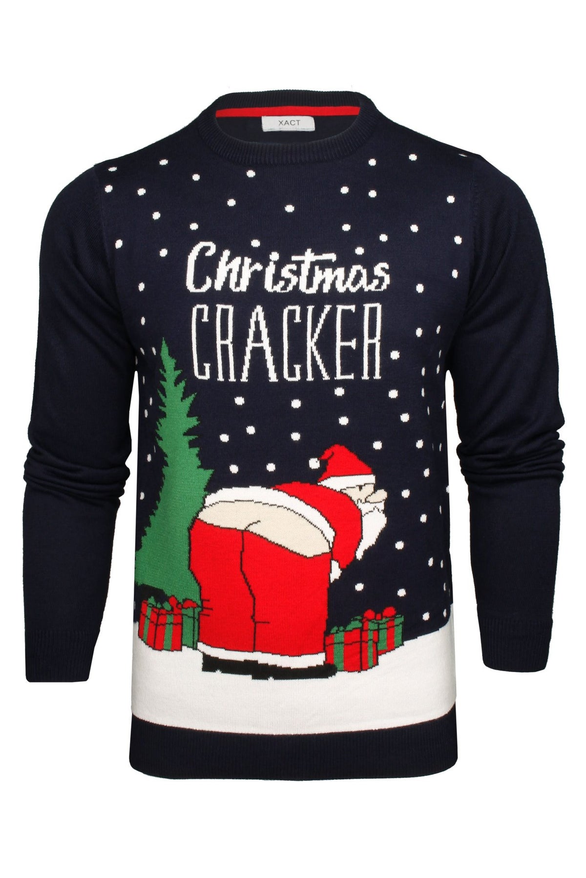Xact Men's Christmas Jumper, Novelty Funny Naughty Theme-Main Image
