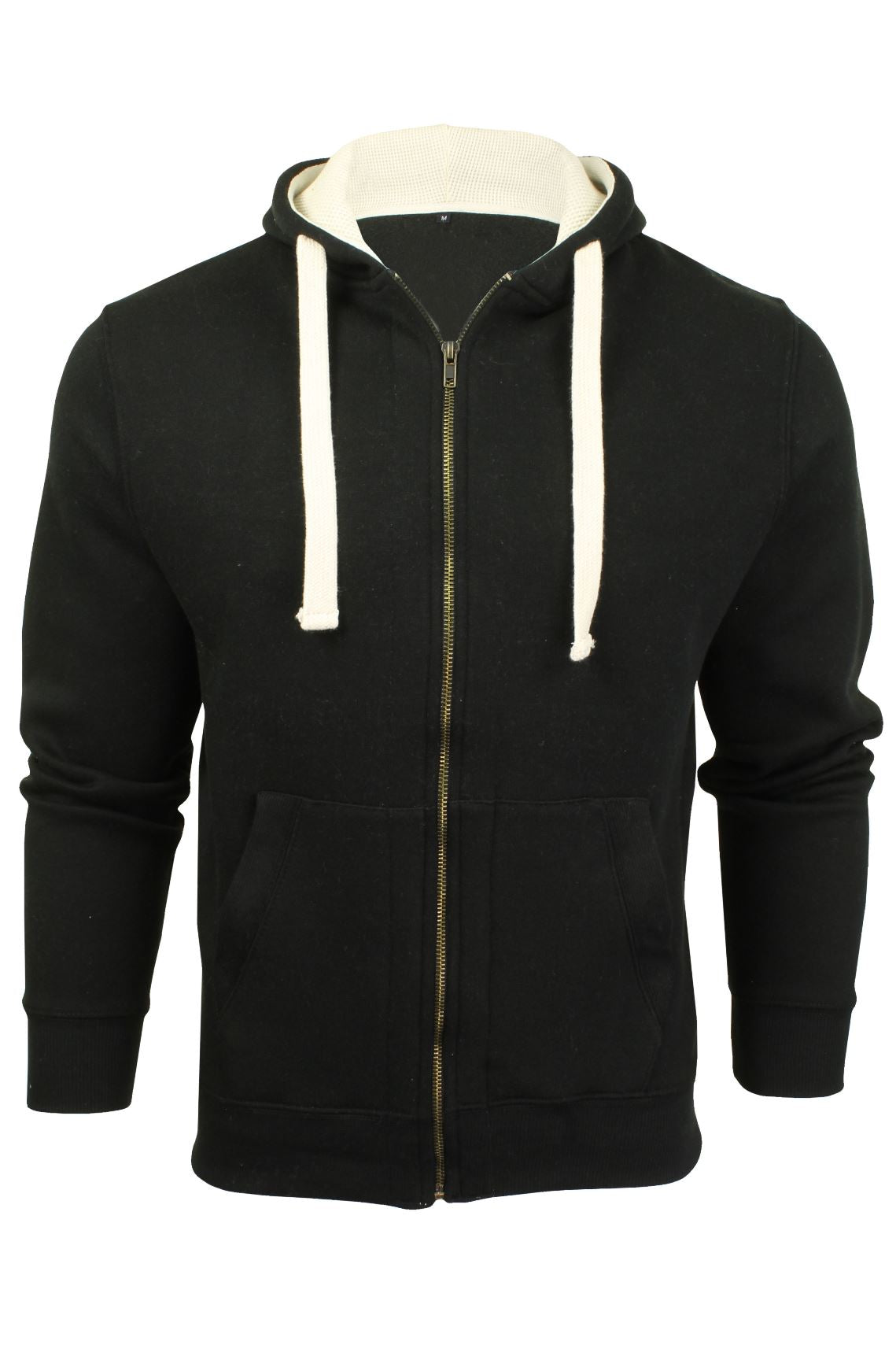 Mens Zip Through Hoodie Sweatshirt by Xact Fleece Back-Main Image