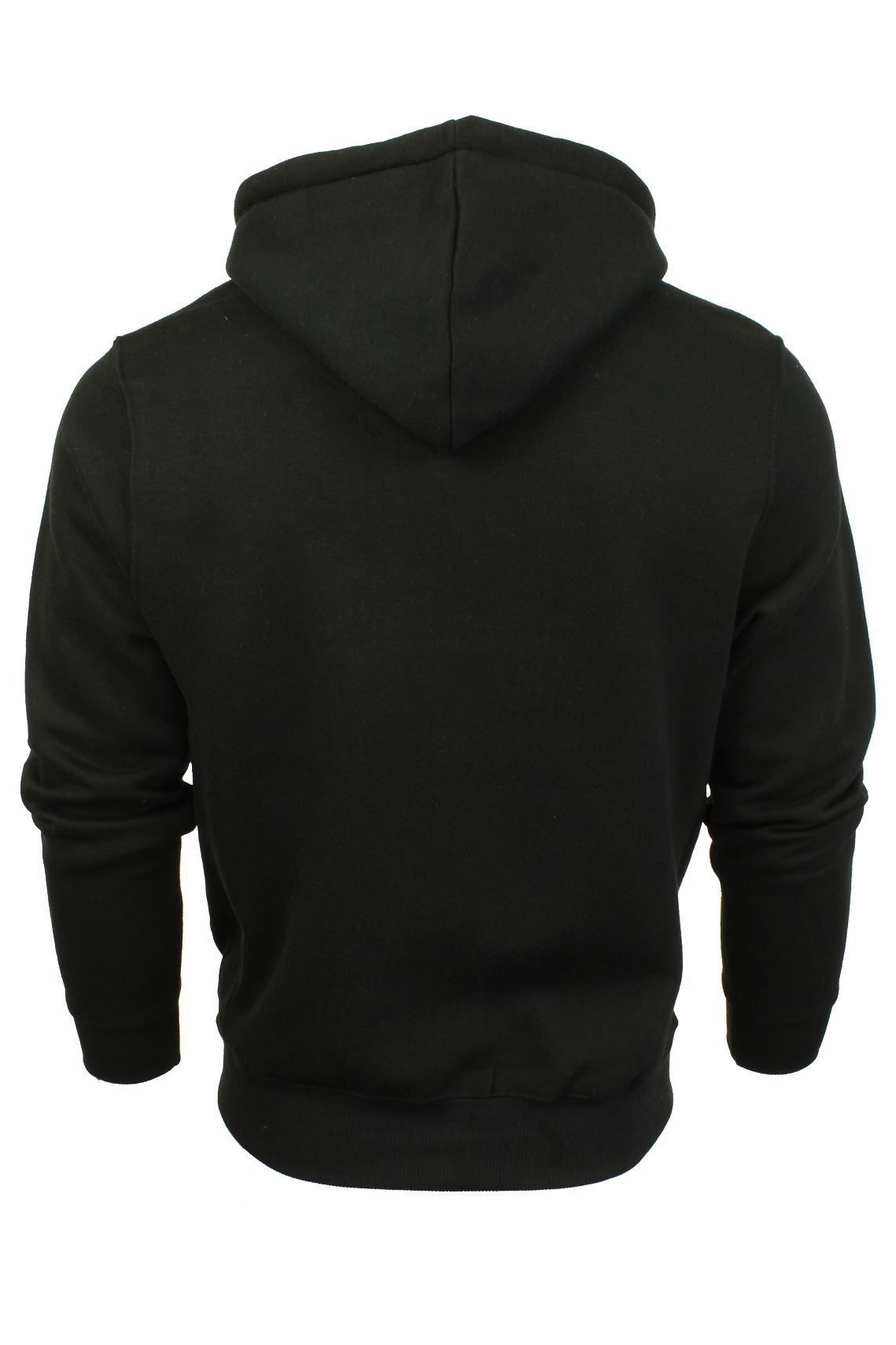 Mens Zip Through Hoodie Sweatshirt by Xact Fleece Back-3
