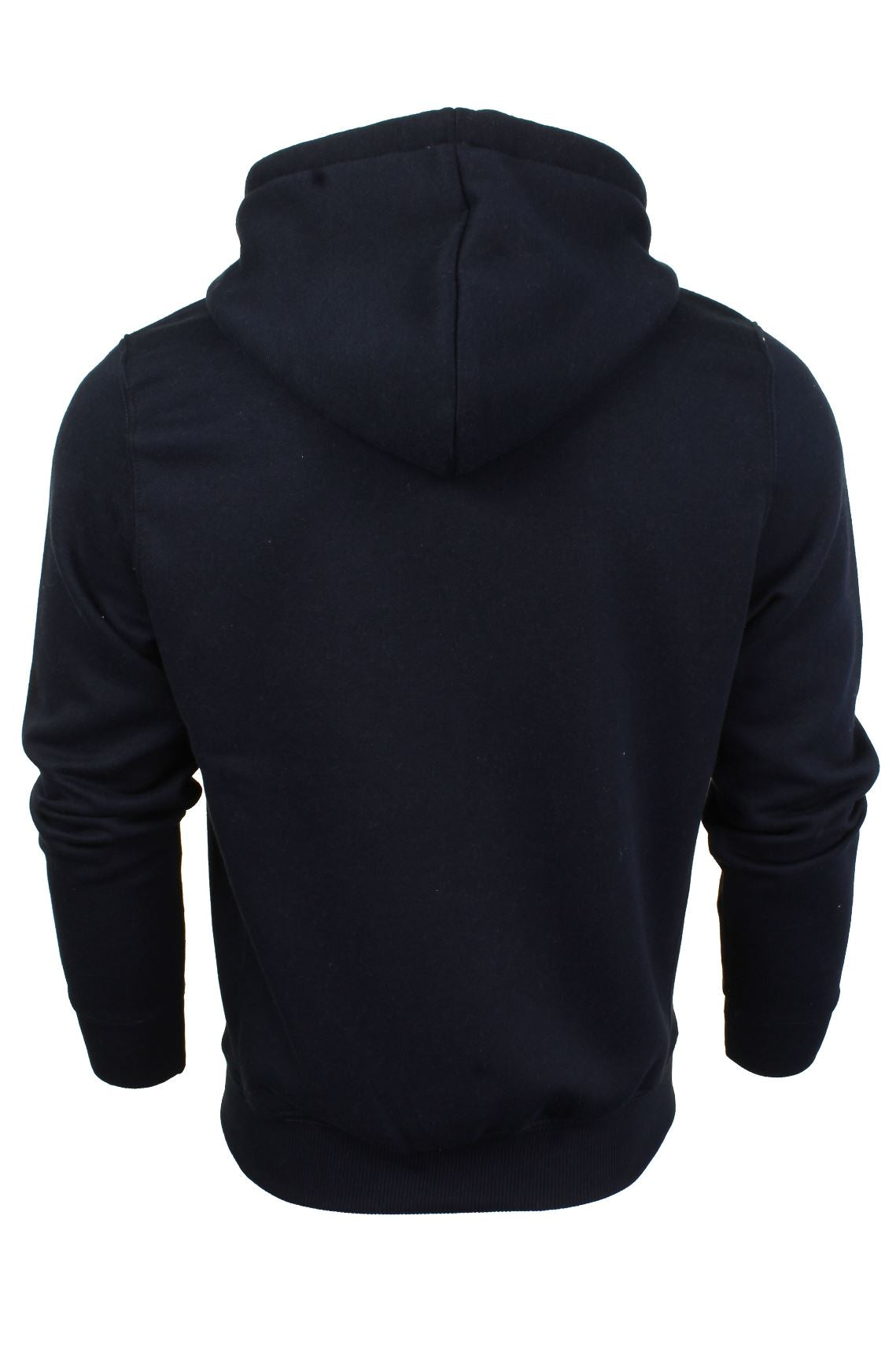 Mens Zip Through Hoodie Sweatshirt by Xact Fleece Back-3
