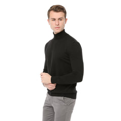 Mens Roll-Neck Jumper by Xact Long Sleeved (Black)