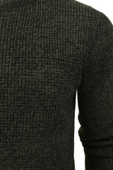 Xact Men's Twist Waffle Knit Crew Neck Jumper, Cotton Rich, Eco-Friendly Fabric-2