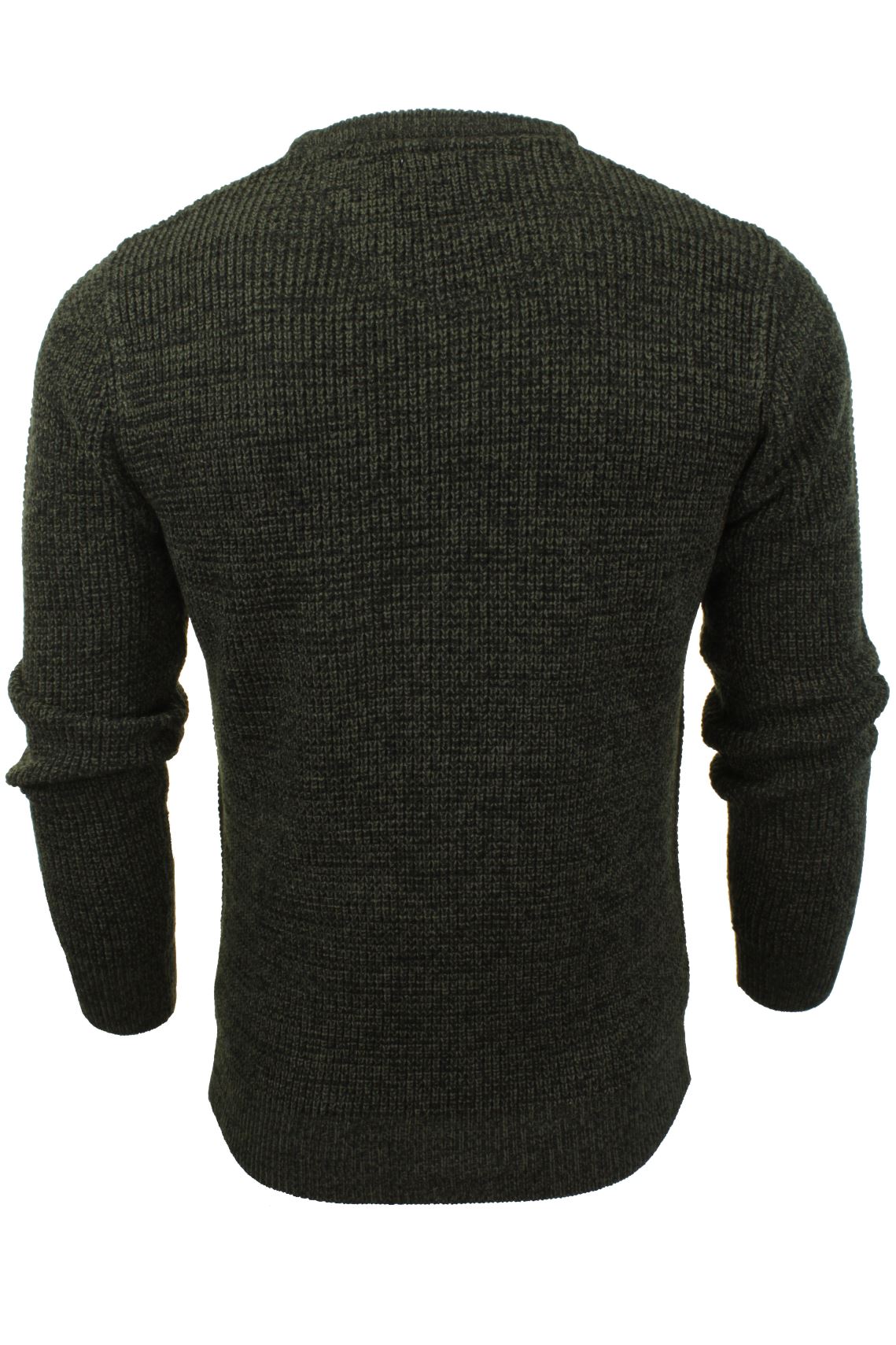 Xact Men's Twist Waffle Knit Crew Neck Jumper, Cotton Rich, Eco-Friendly Fabric-3