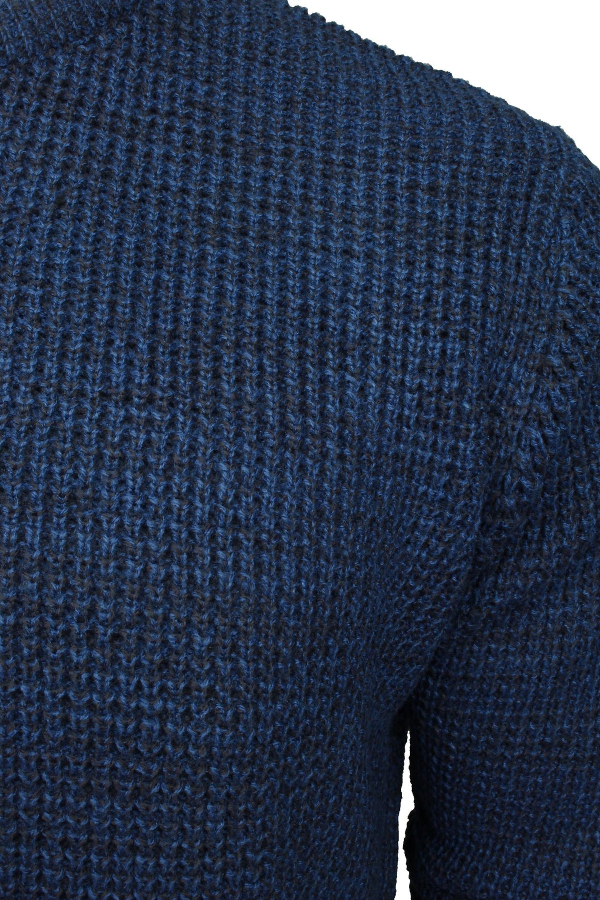 Xact Men's Twist Waffle Knit Crew Neck Jumper-2