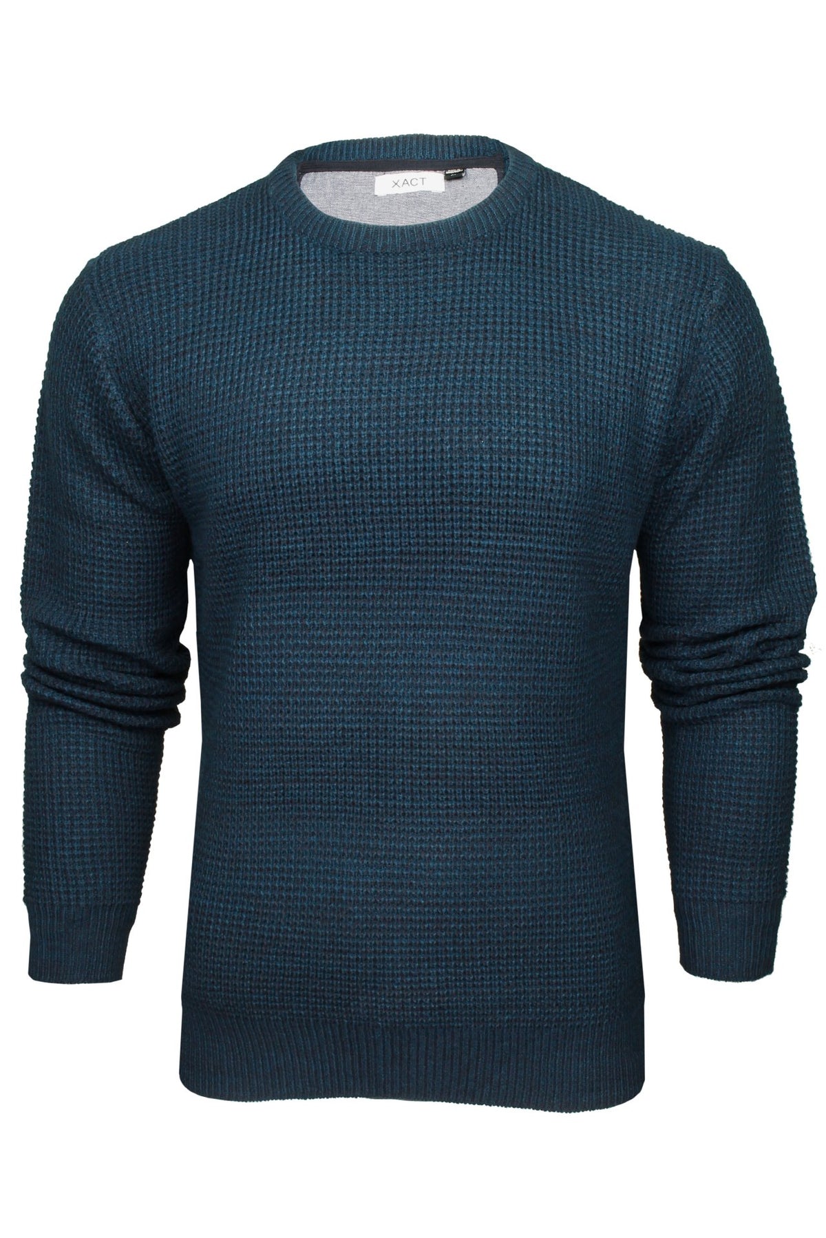 Xact Men's Twist Waffle Knit Crew Neck Jumper-Main Image