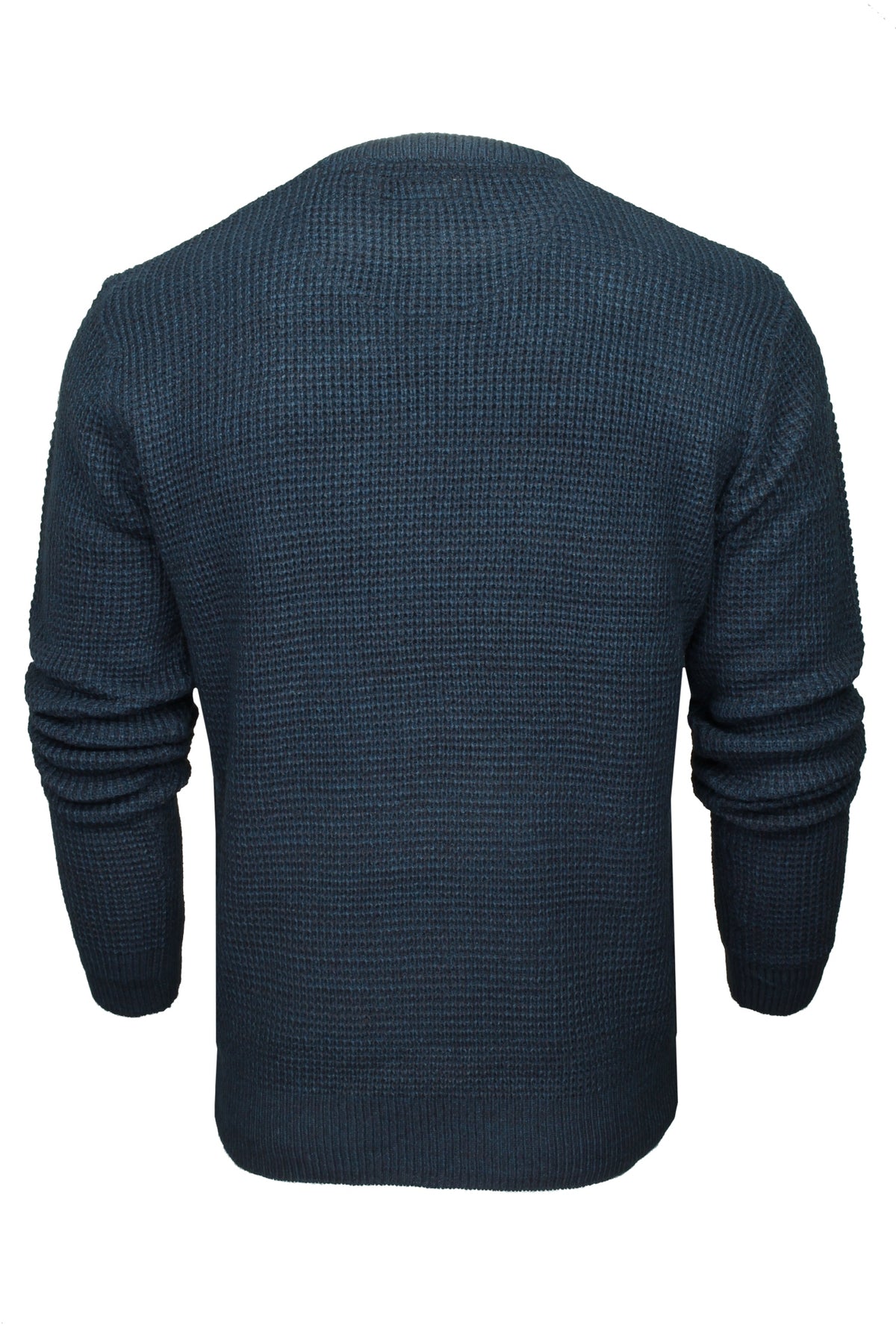 Xact Men's Twist Waffle Knit Crew Neck Jumper-3