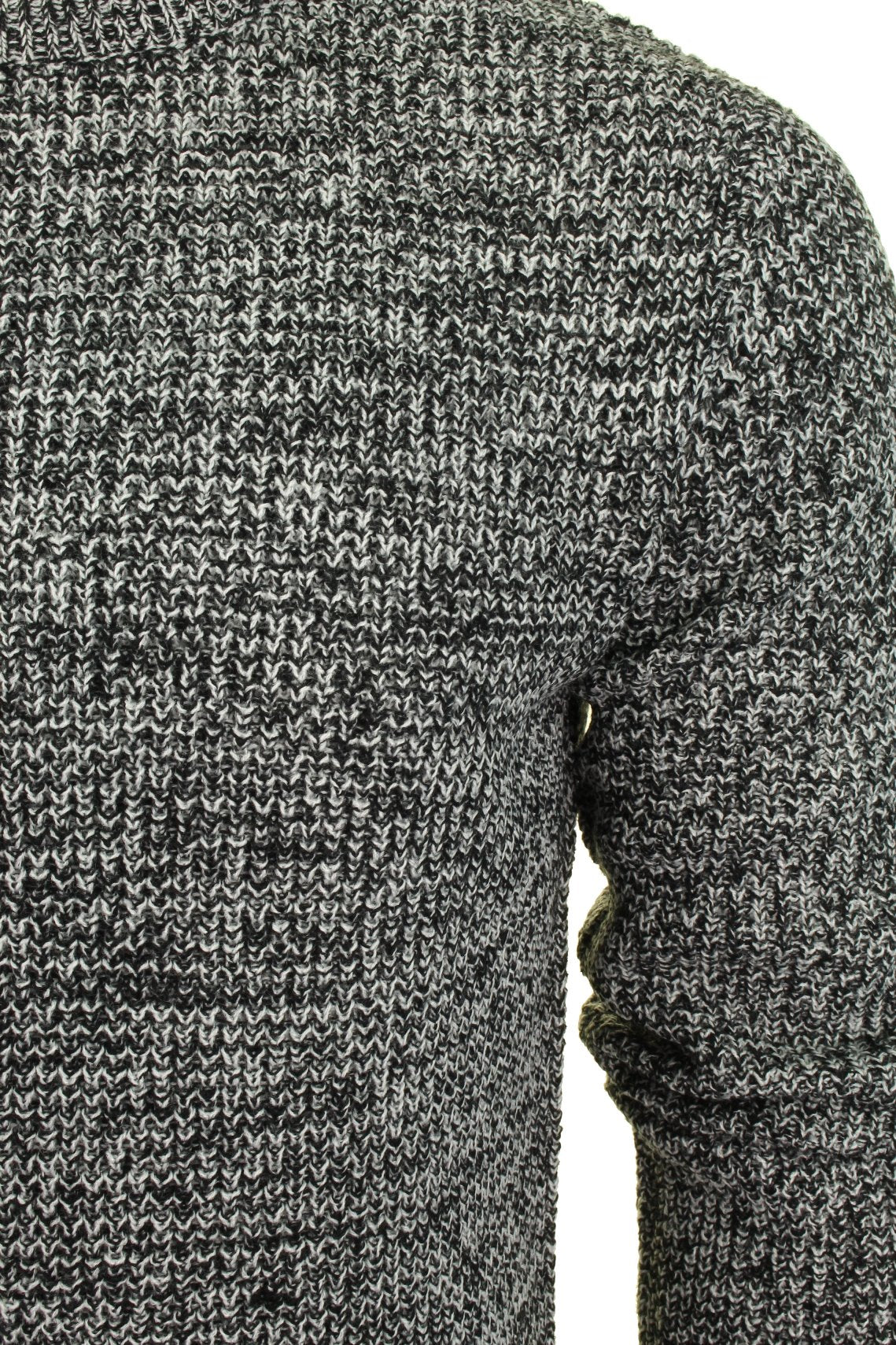 Xact Men's Twist Waffle Knit Crew Neck Jumper, Cotton Rich, Eco-Friendly Fabric-2