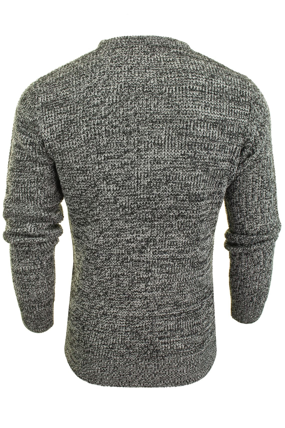 Xact Men's Twist Waffle Knit Crew Neck Jumper, Cotton Rich, Eco-Friendly Fabric-3