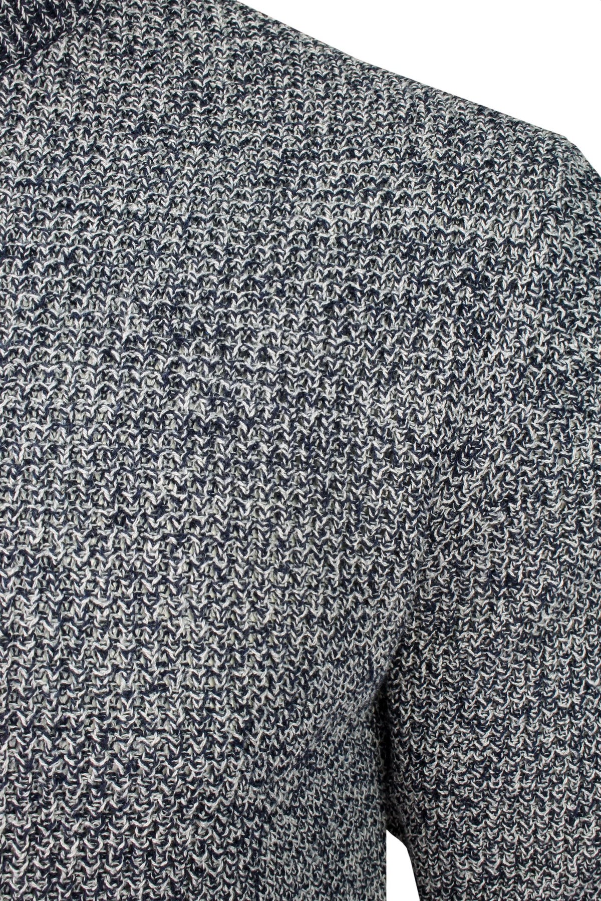 Xact Men's Twist Waffle Knit Crew Neck Jumper-2