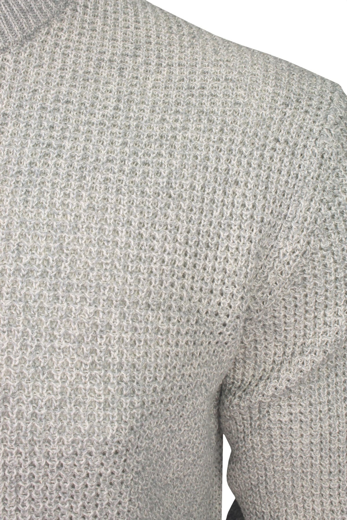 Xact Men's Twist Waffle Knit Crew Neck Jumper-2