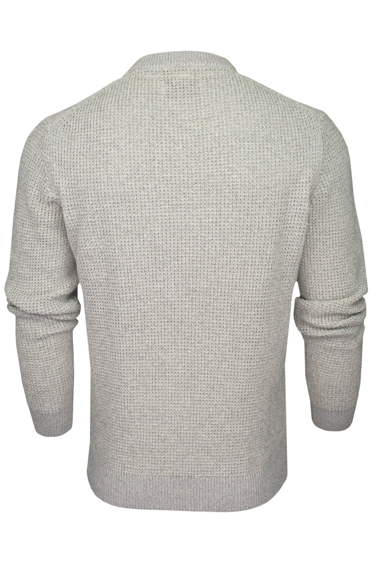 Xact Men's Twist Waffle Knit Crew Neck Jumper-3