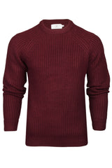 Xact Men's Chunky Fisherman Knit Jumper, Crew Neck, Raglan Sleeve-Main Image