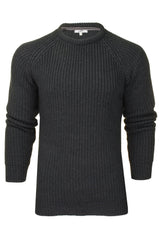 Xact Men's Chunky Fisherman Knit Jumper, Crew Neck, Raglan Sleeve-4