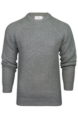 Xact Men's Chunky Fisherman Knit Jumper, Crew Neck, Raglan Sleeve-Main Image