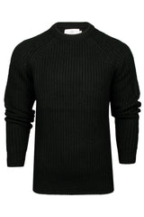 Xact Men's Chunky Fisherman Knit Jumper, Crew Neck, Raglan Sleeve-Main Image