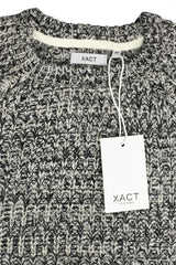 Xact Mens Jumper Fashion Chunky Fisherman Fleck Knit, Crew Neck, Raglan Sleeve-4