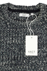 Xact Mens Jumper Fashion Chunky Fisherman Fleck Knit, Crew Neck, Raglan Sleeve-4