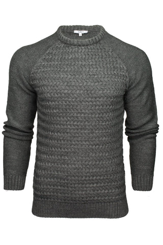 Xact Mens Raglan Jumper With Textured Knit Front-Main Image