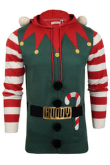 Xact Men's Novelty Hooded Christmas Jumper-2