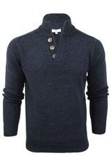 Xact Mens 3 Button Wool Blend Jumper-Main Image