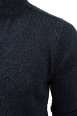 Xact Mens 3 Button Wool Blend Jumper (Indigo Marl Twist, S)-2