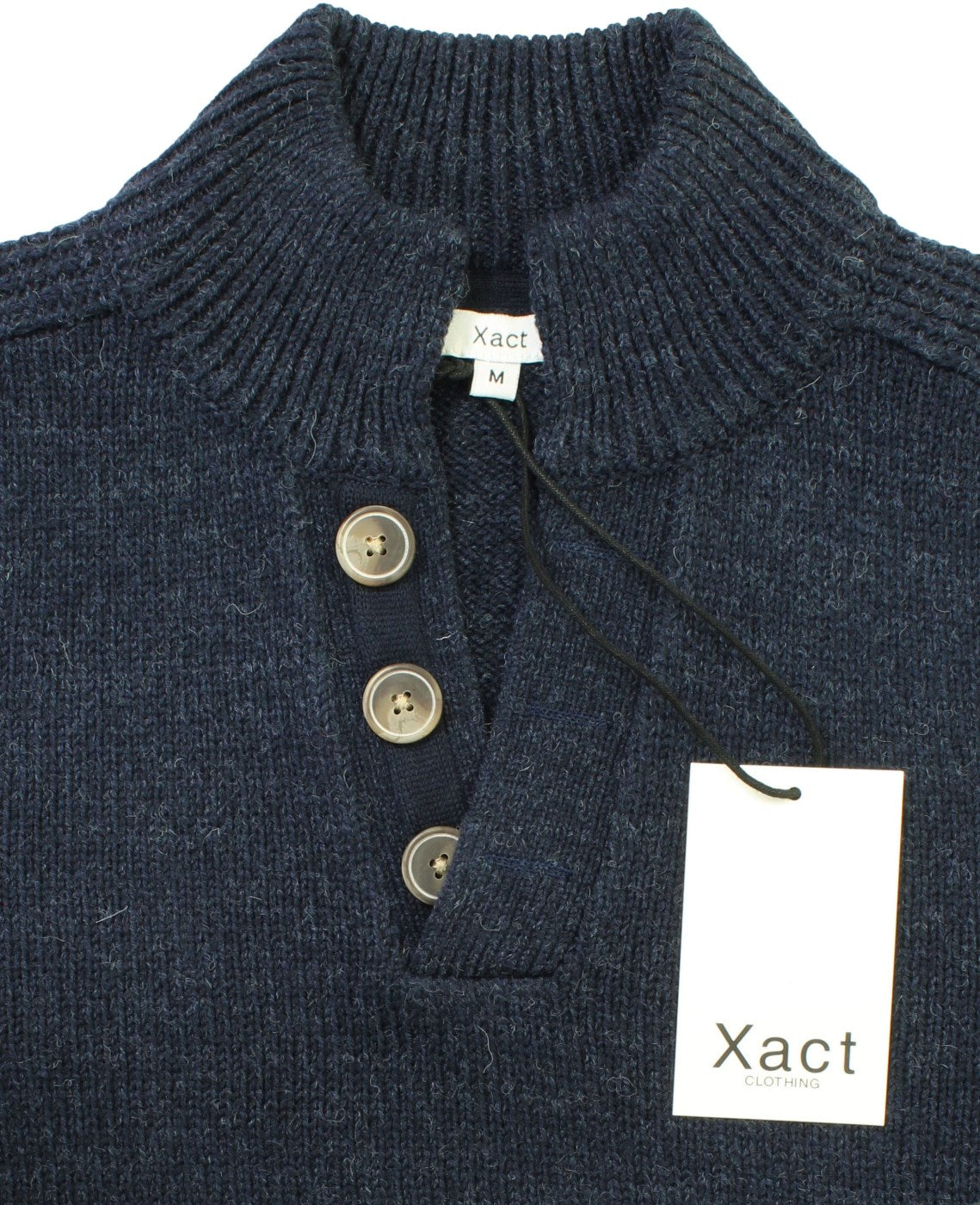 Xact Mens 3 Button Wool Blend Jumper-4