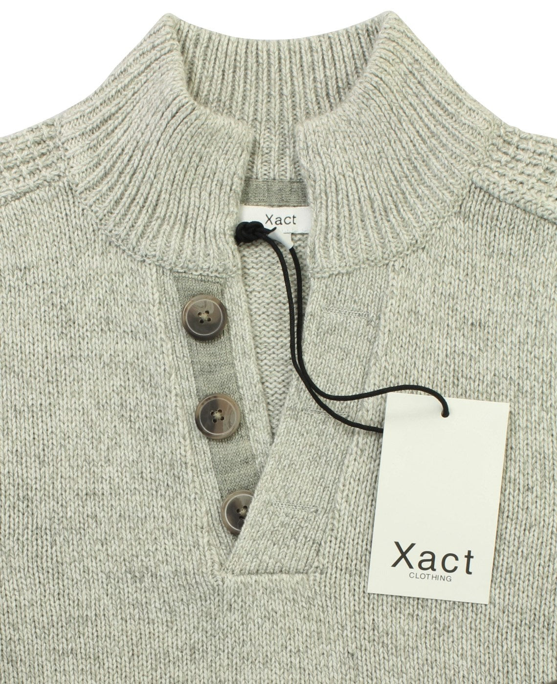 Xact Mens 3 Button Wool Blend Jumper-4